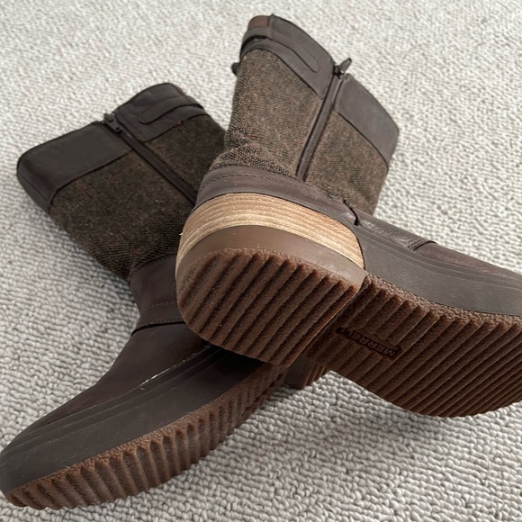 MERRELL Waterproof Haven Bluff Polar Zip Winter Boot Leather Wool Tweed Shoe 7 - Picture 7 of 12